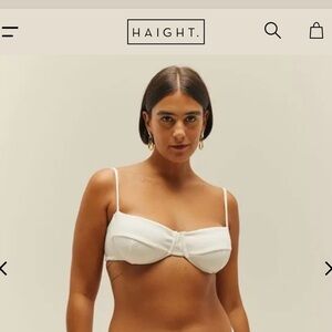 Haight White Bandeau Top
